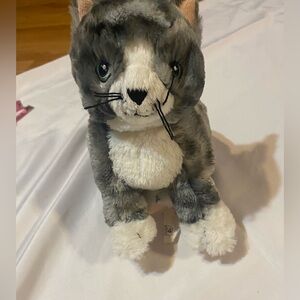 IKEA Lilleplutt Tabby cat Plush Gray White Stripes Stuffed Animal toy